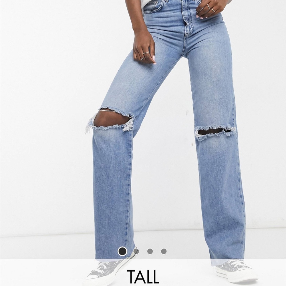 TALL Straight Leg 90’s jeans with rips